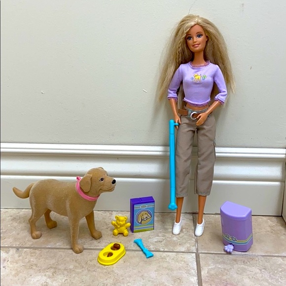 barbie pooping dog